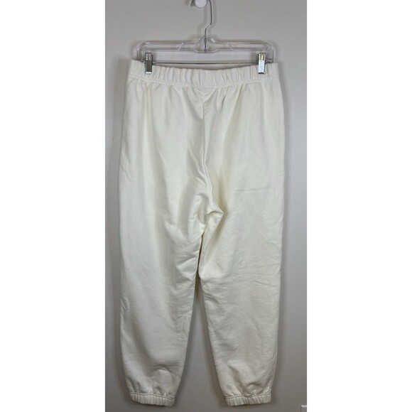 LEFT ON FRIDAY Sports & Rec White Jogger Sweatpants Women Large Cotton Lounge - Picture 6 of 12